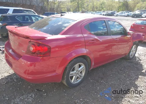 2012 Dodge Avenger Sxt из США, поврежденный, VIN 1C3CDZCB1CN260308